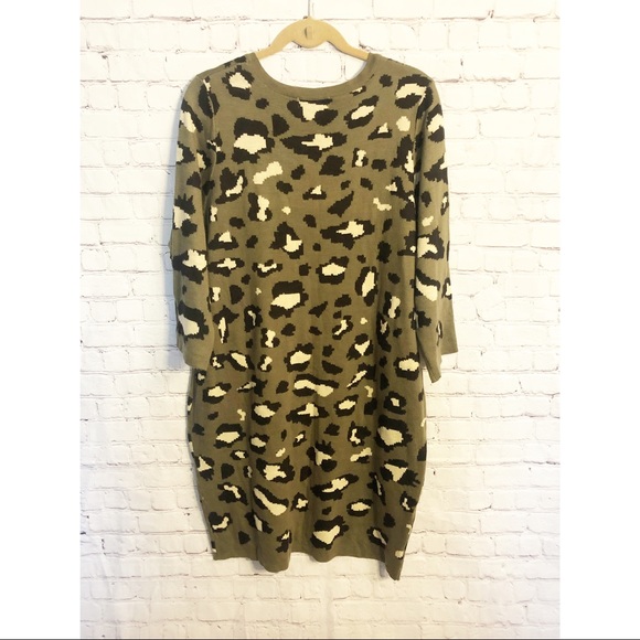 FINAL PRICE Pink Rose Animal Print Sweater Dress - Picture 3 of 7